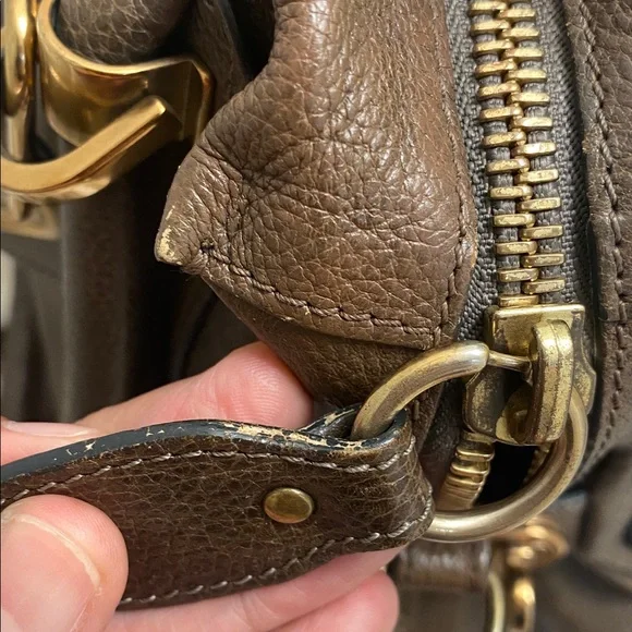 Chloe Brown Leather Shoulder Bag - Picture 7 of 17